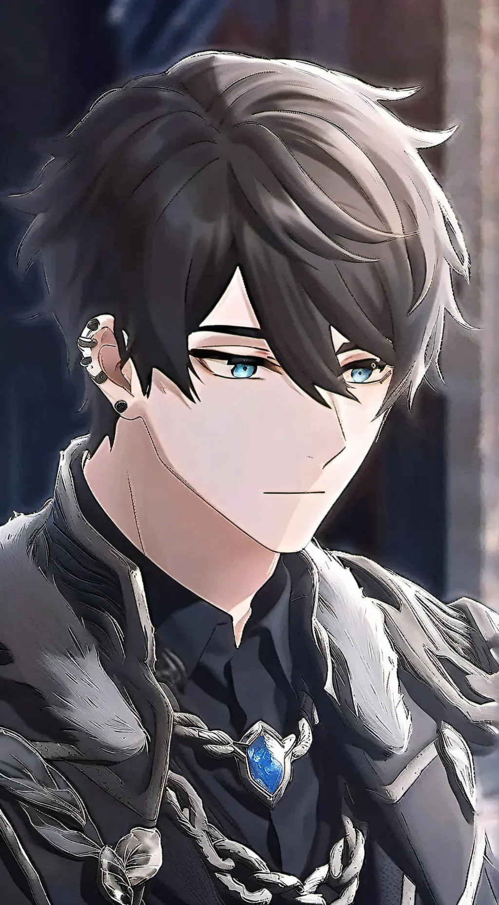 ai character: Asher Hyunjin  background