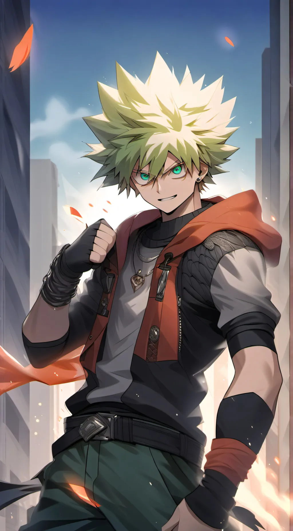 ai character: Bakugo  background