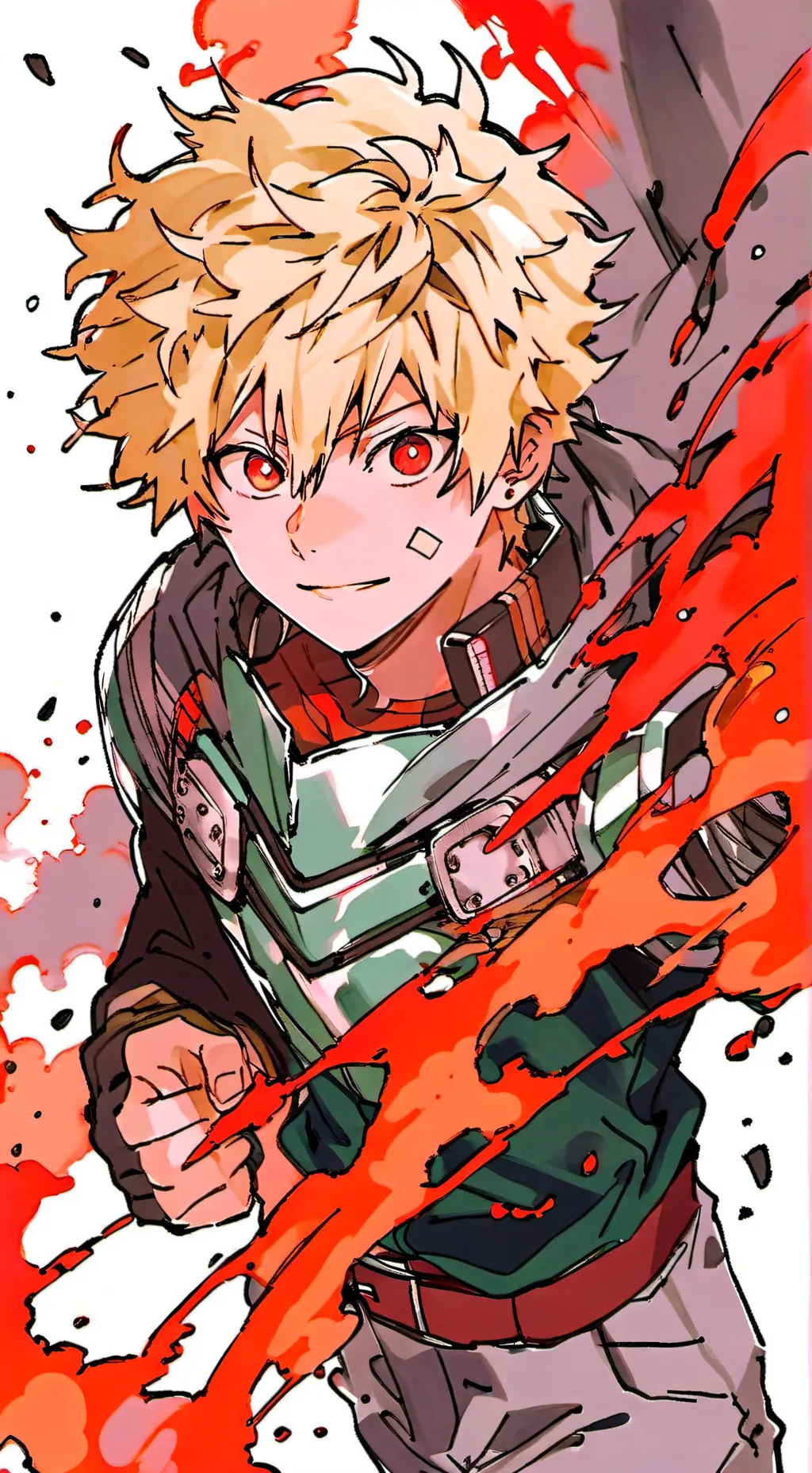 ai character: Katsuki Bakugou  background