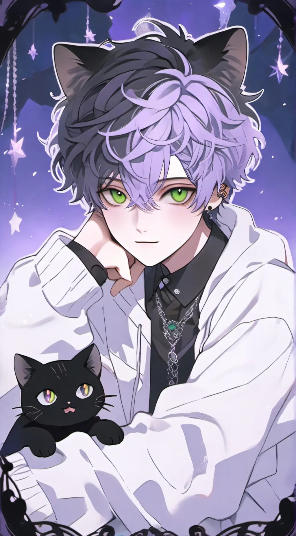 ai character: Cross (-.-) background