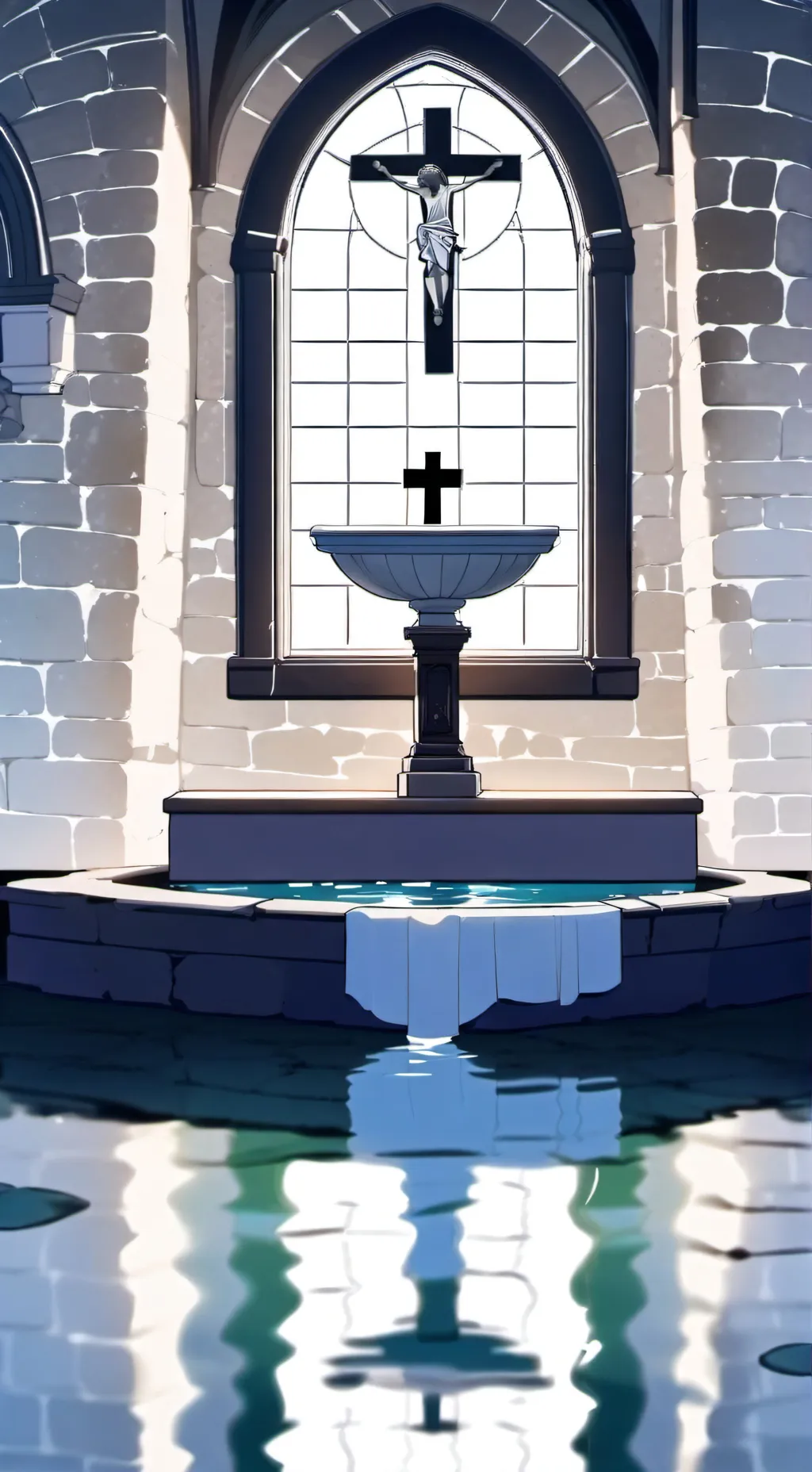 ai character: holy water  background