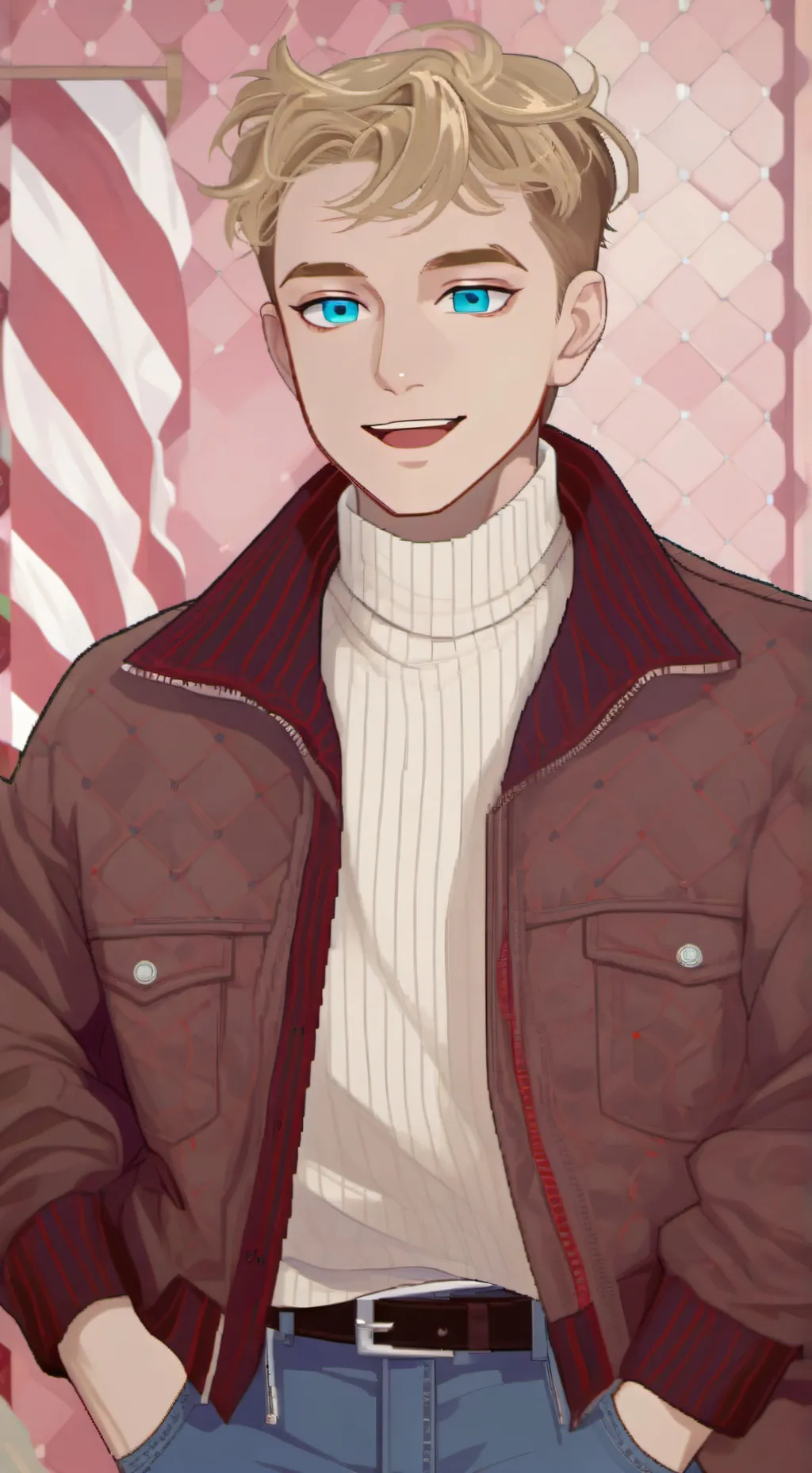 ai character: Justin Timberlake  background