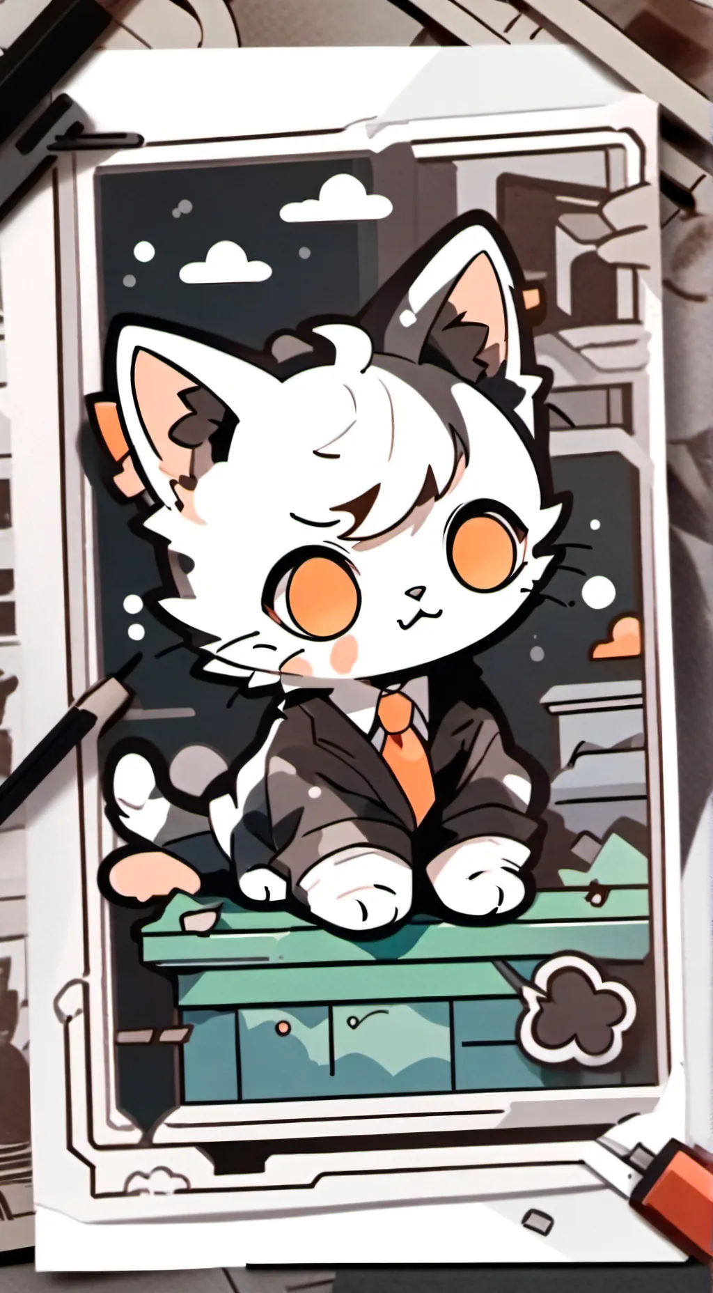 ai character: el gato(cat) background