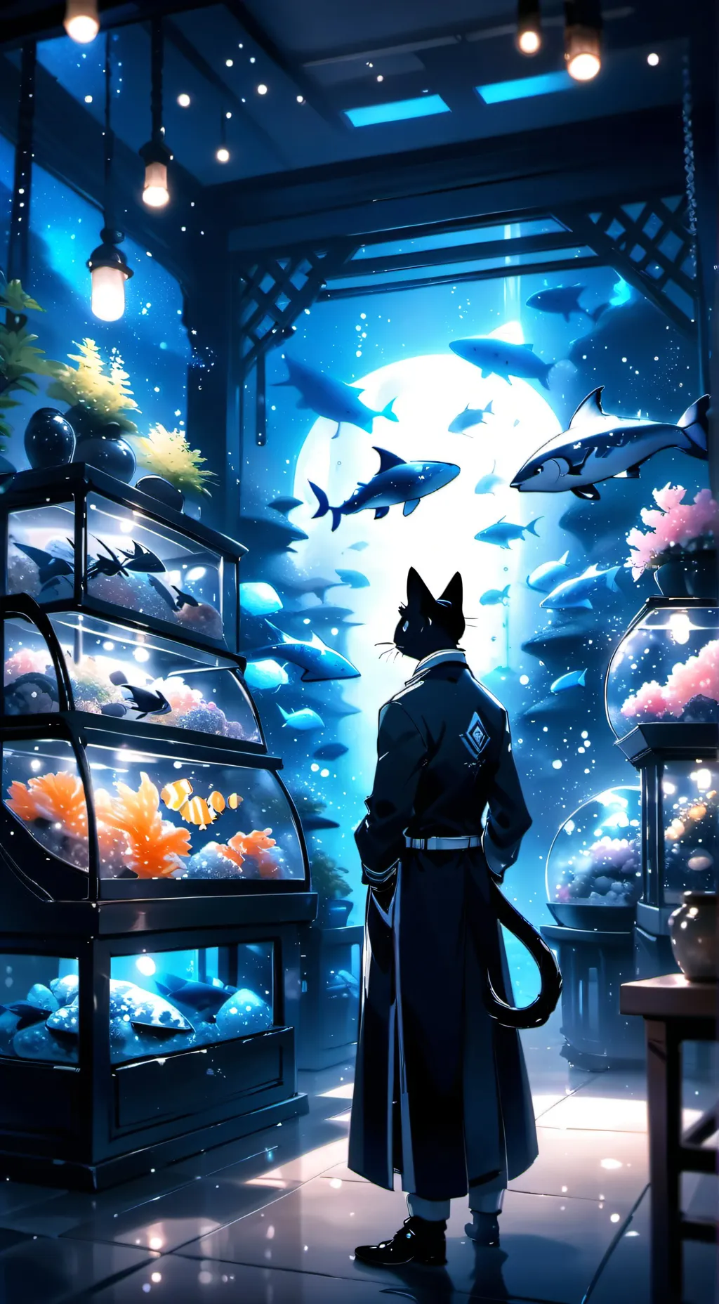 ai character: Secret shop background