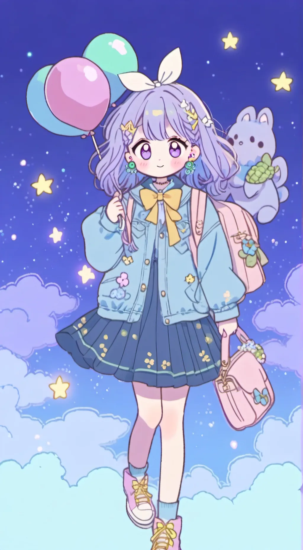 ai character: dandy world  background