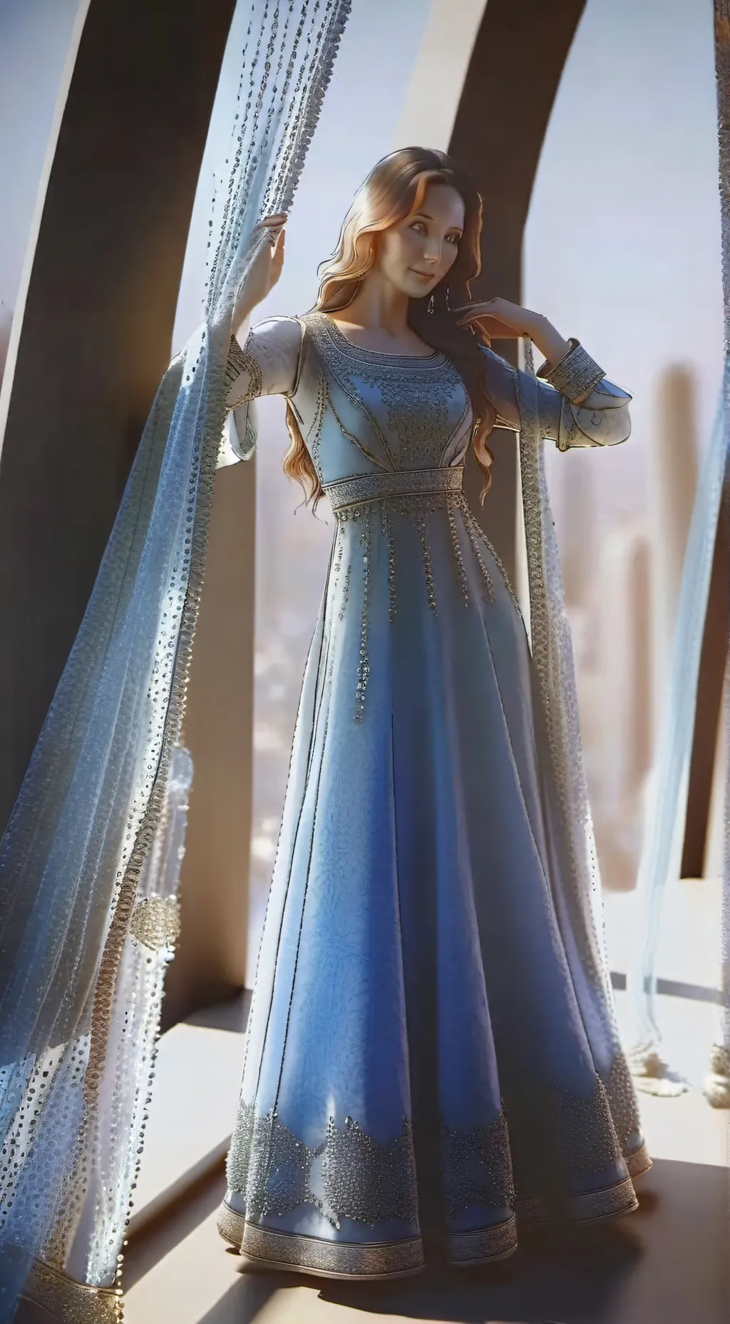 ai character: white rose background