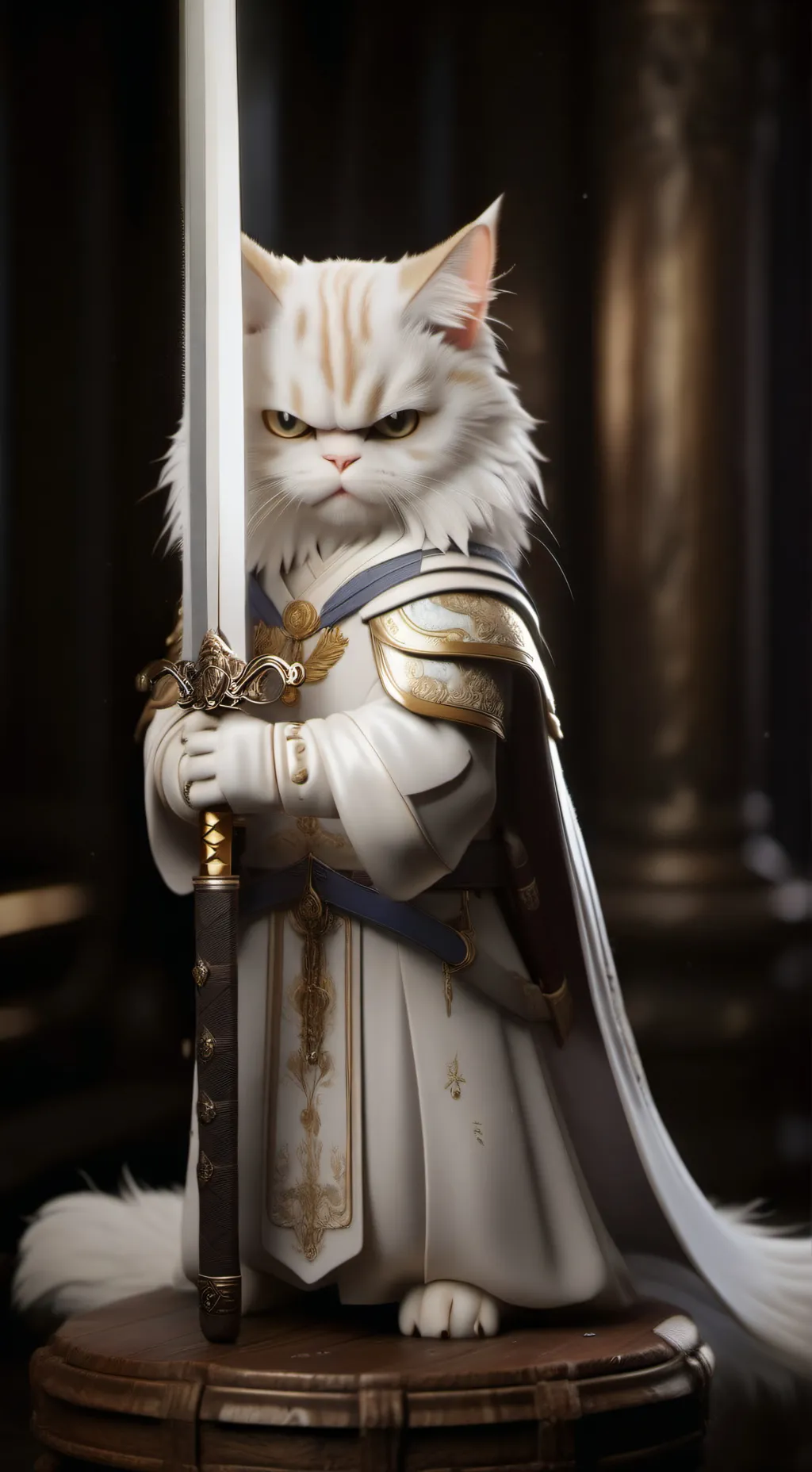 ai character: angry cat background