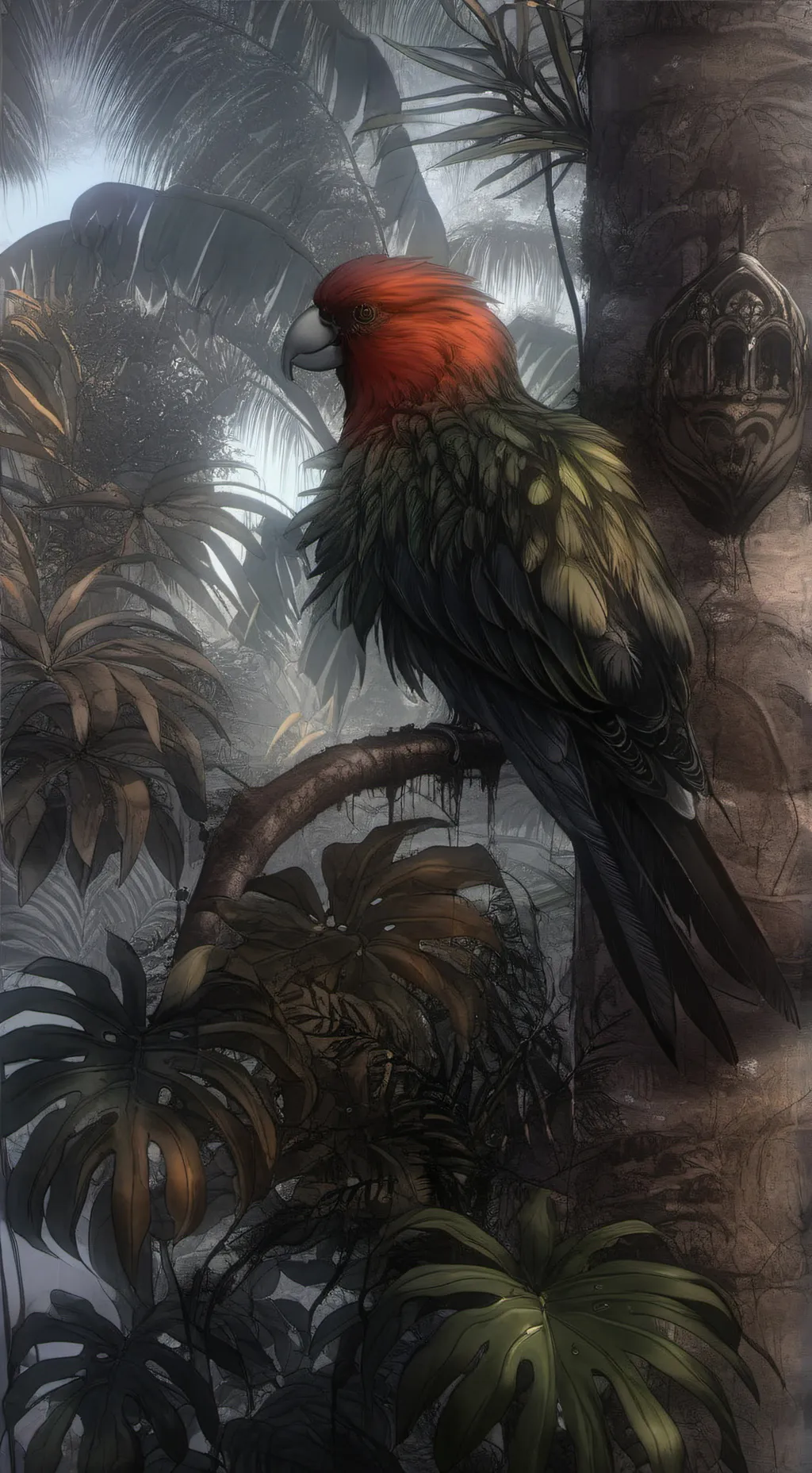ai character: Jungla del congo X background
