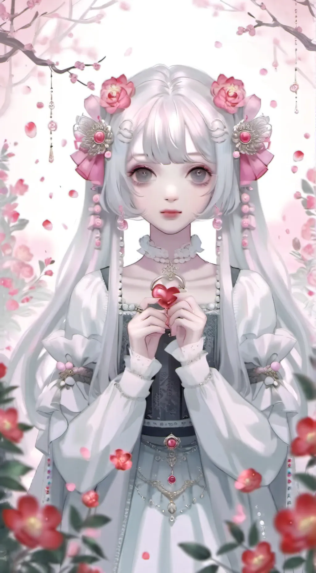 ai character: Wenda x Gray background