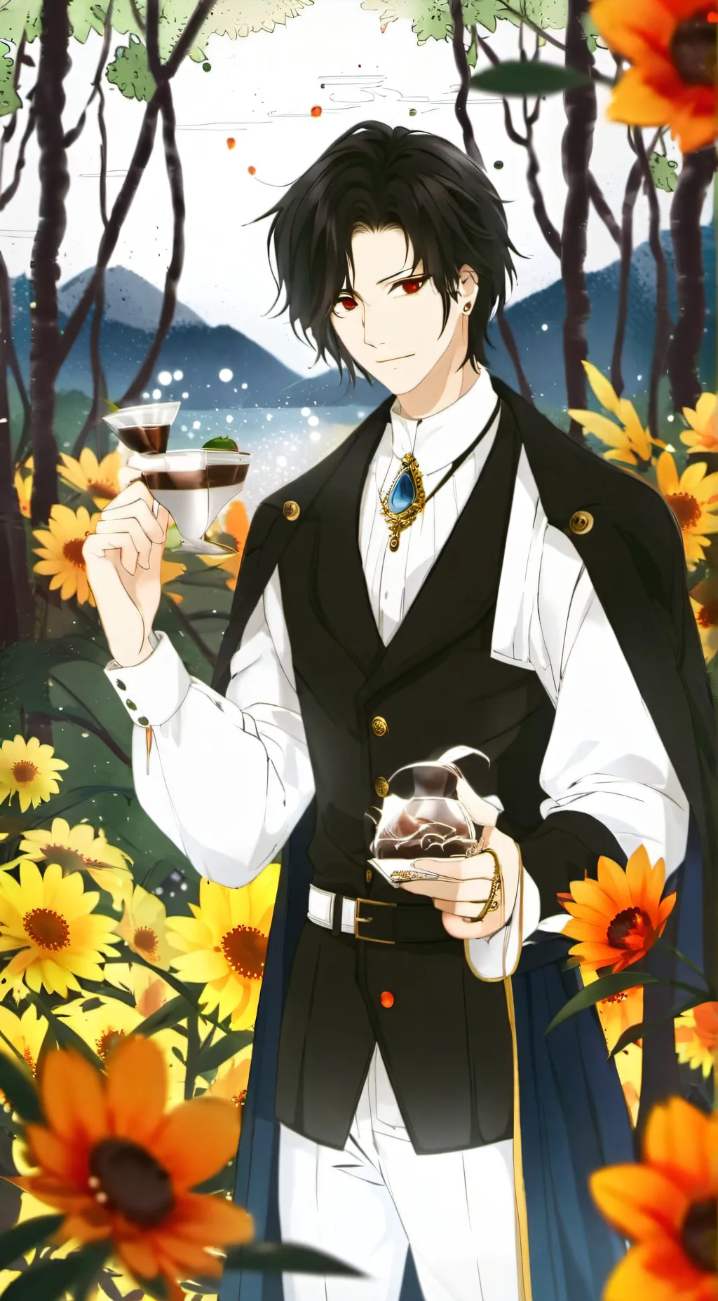 ai character: kny little brother background