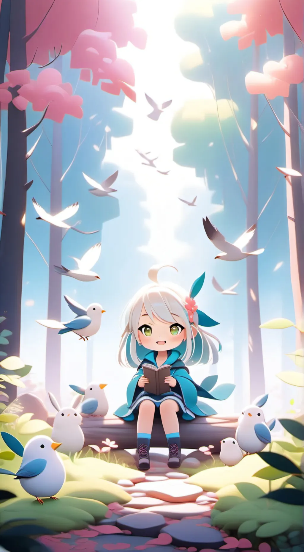 ai character: Art time background