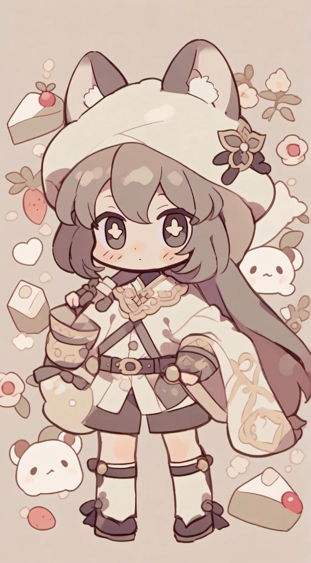 ai character: vee x sprout  background