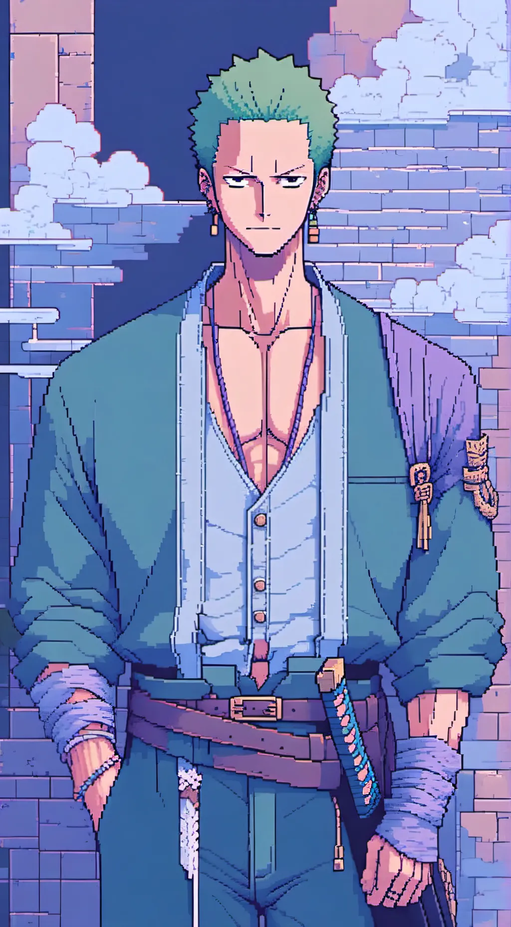 ai character: Zoro background