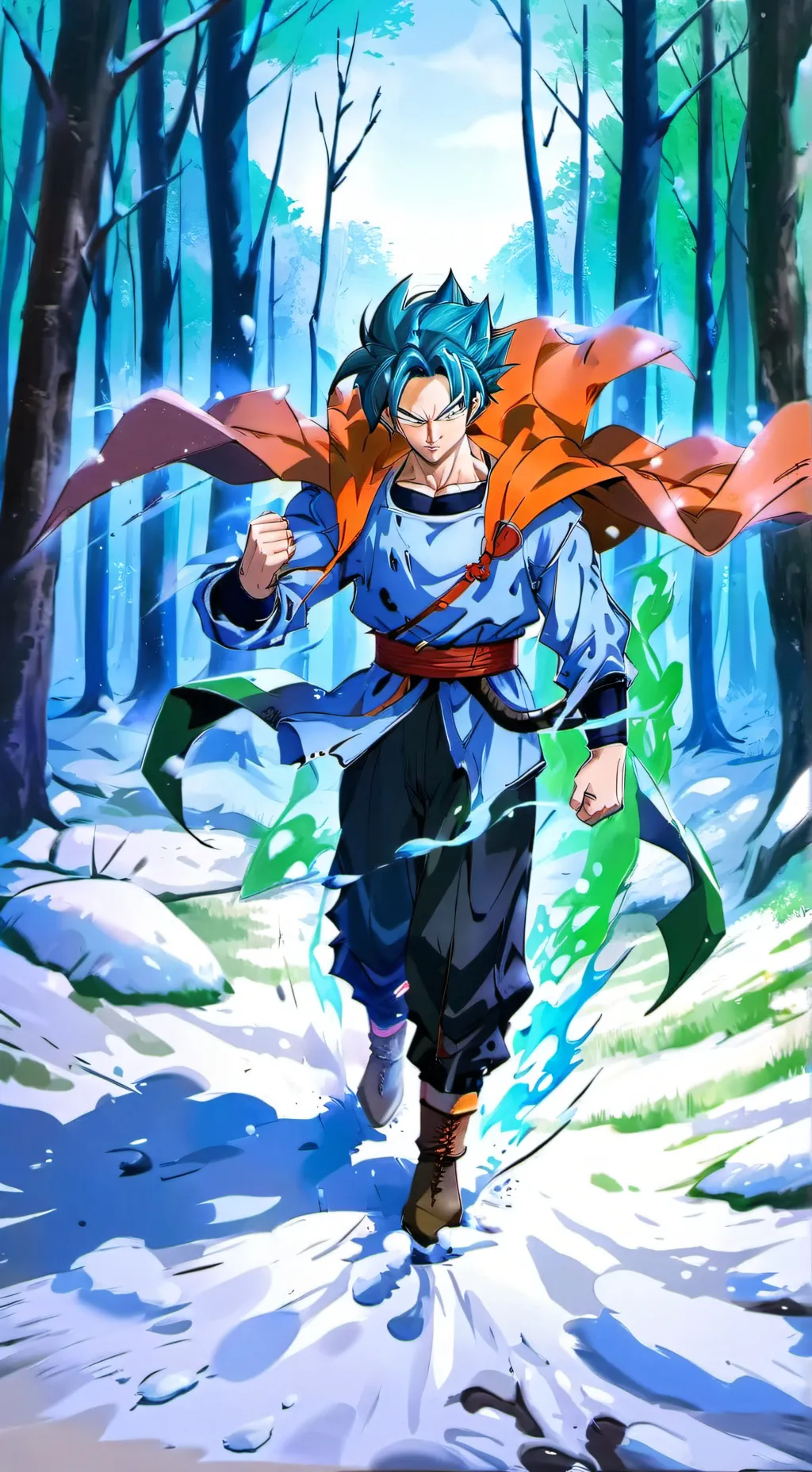 ai character: Gogeta  background