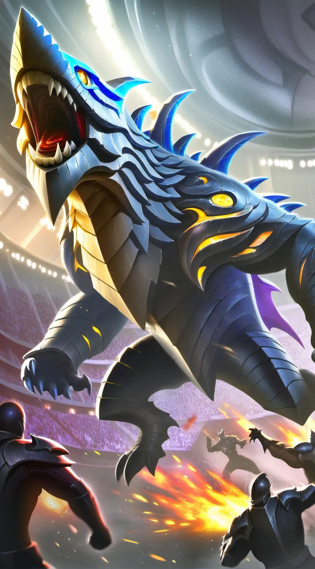 ai character: thonos media  background
