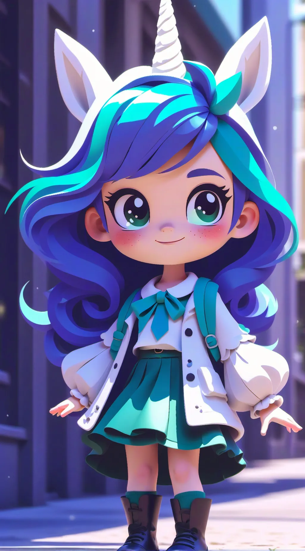 ai character: craftcorny background