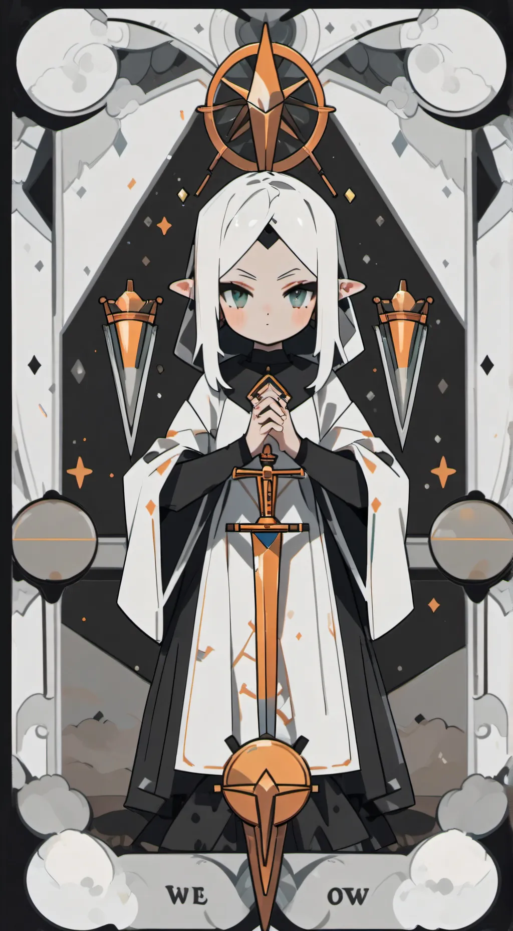 ai character: Amber background
