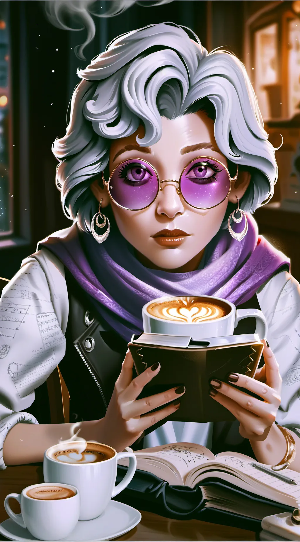 ai character: The Latte Alchemist background