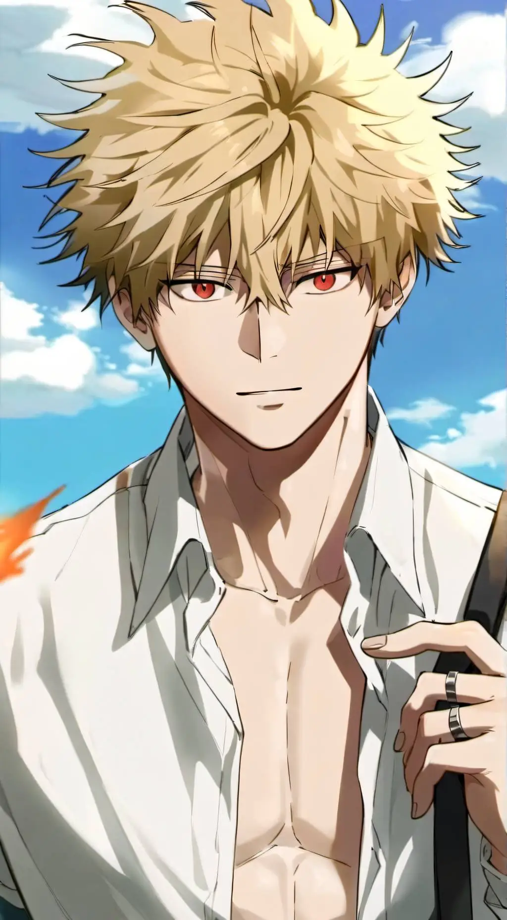 ai character: Kaccha- Bakugo :3 background