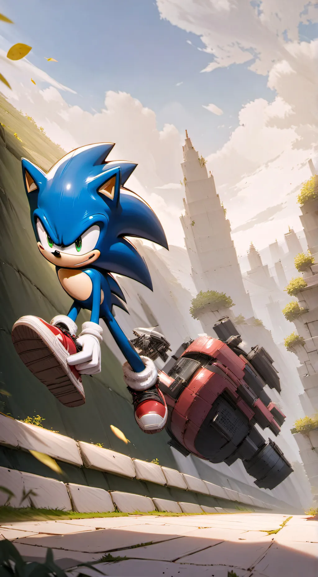 ai character: Sonic X Shadow background