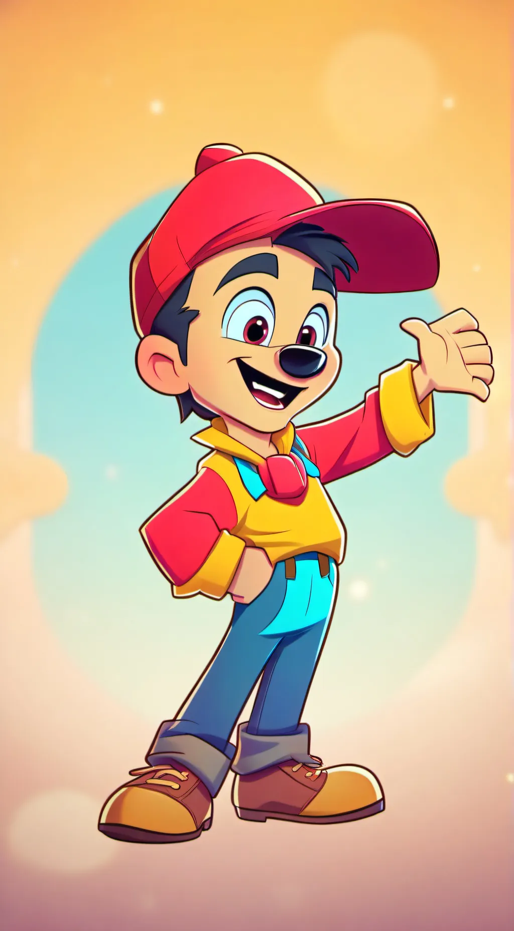 ai character: smiling critters  background