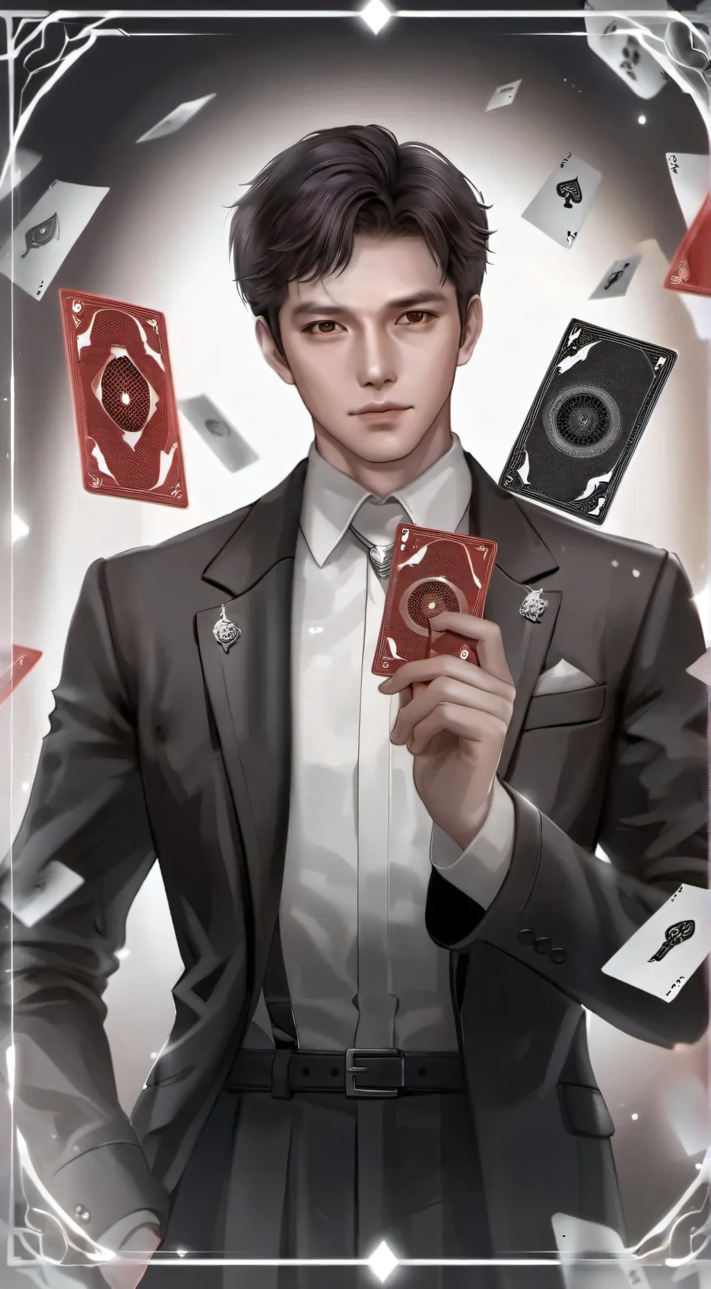 ai character: card dealer background