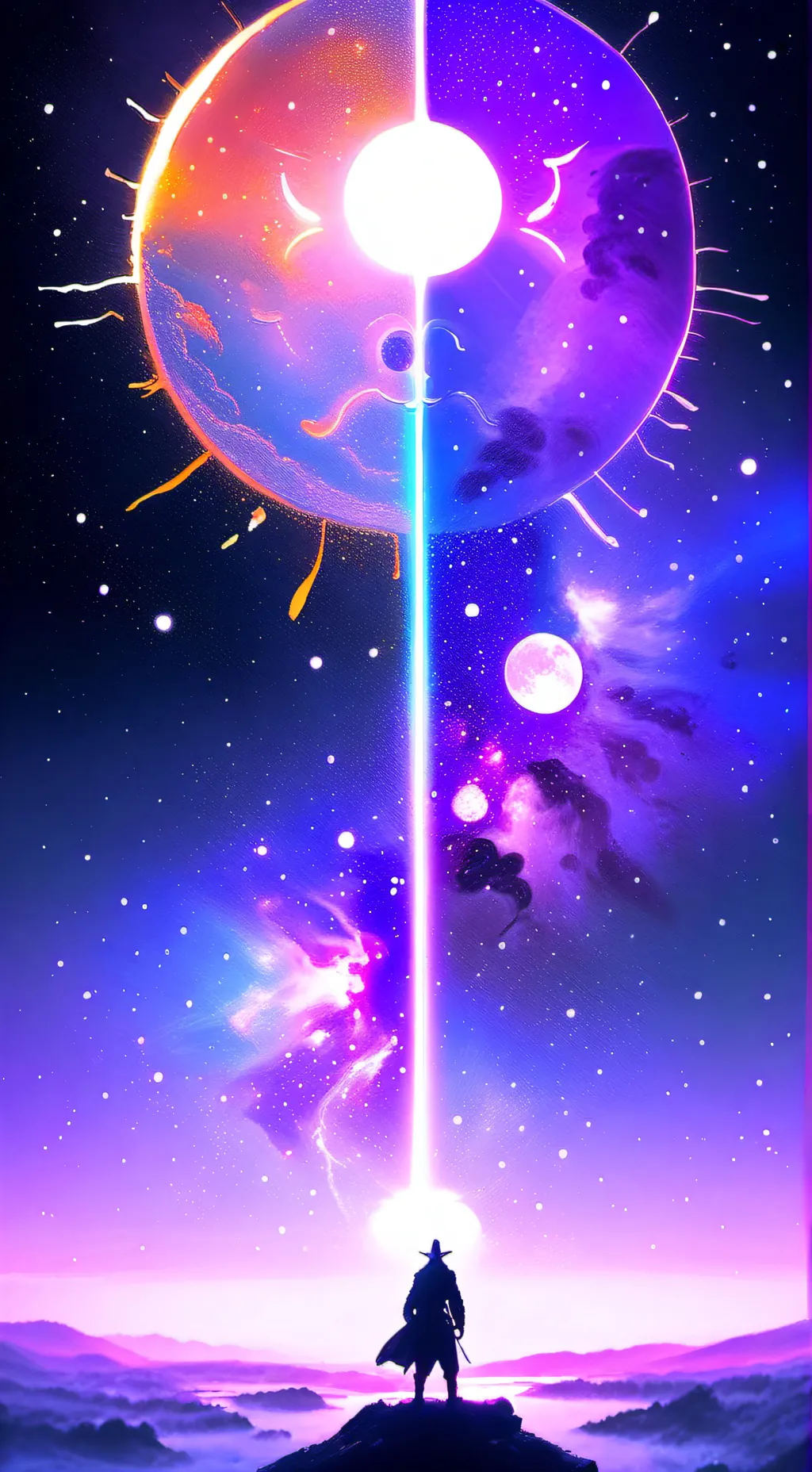 ai character: Sun and Moon remak background