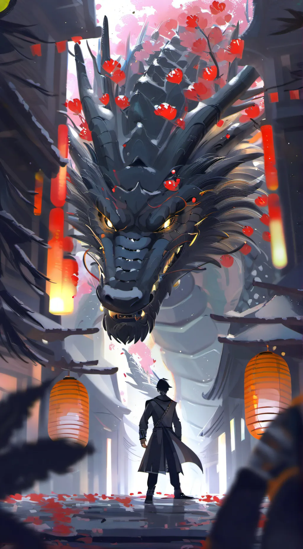 ai character: the dragon story background
