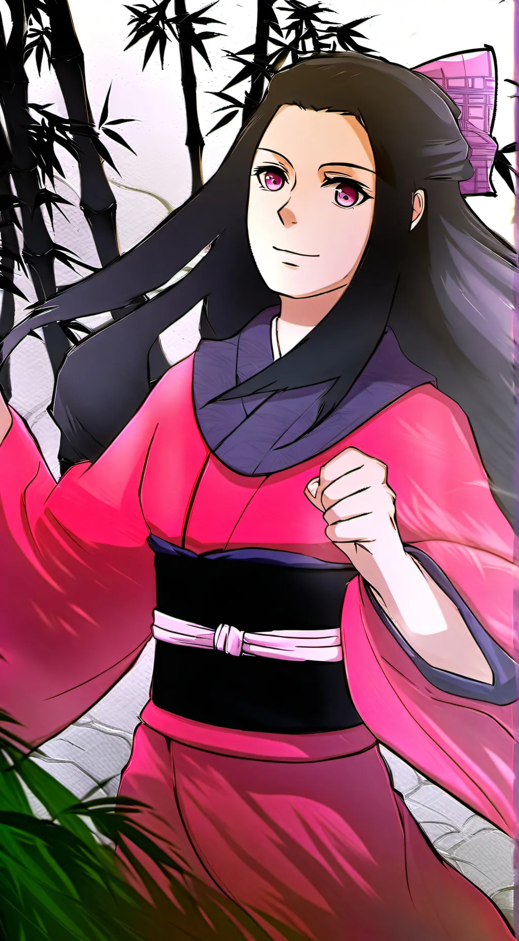 ai character: nezuko background