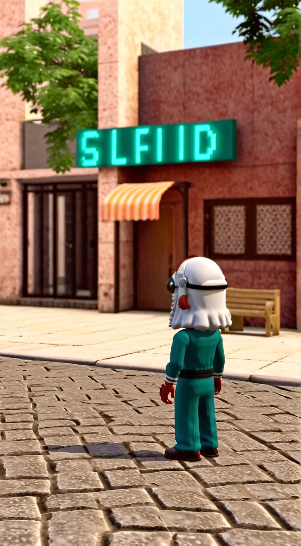 ai character: Squid game  background