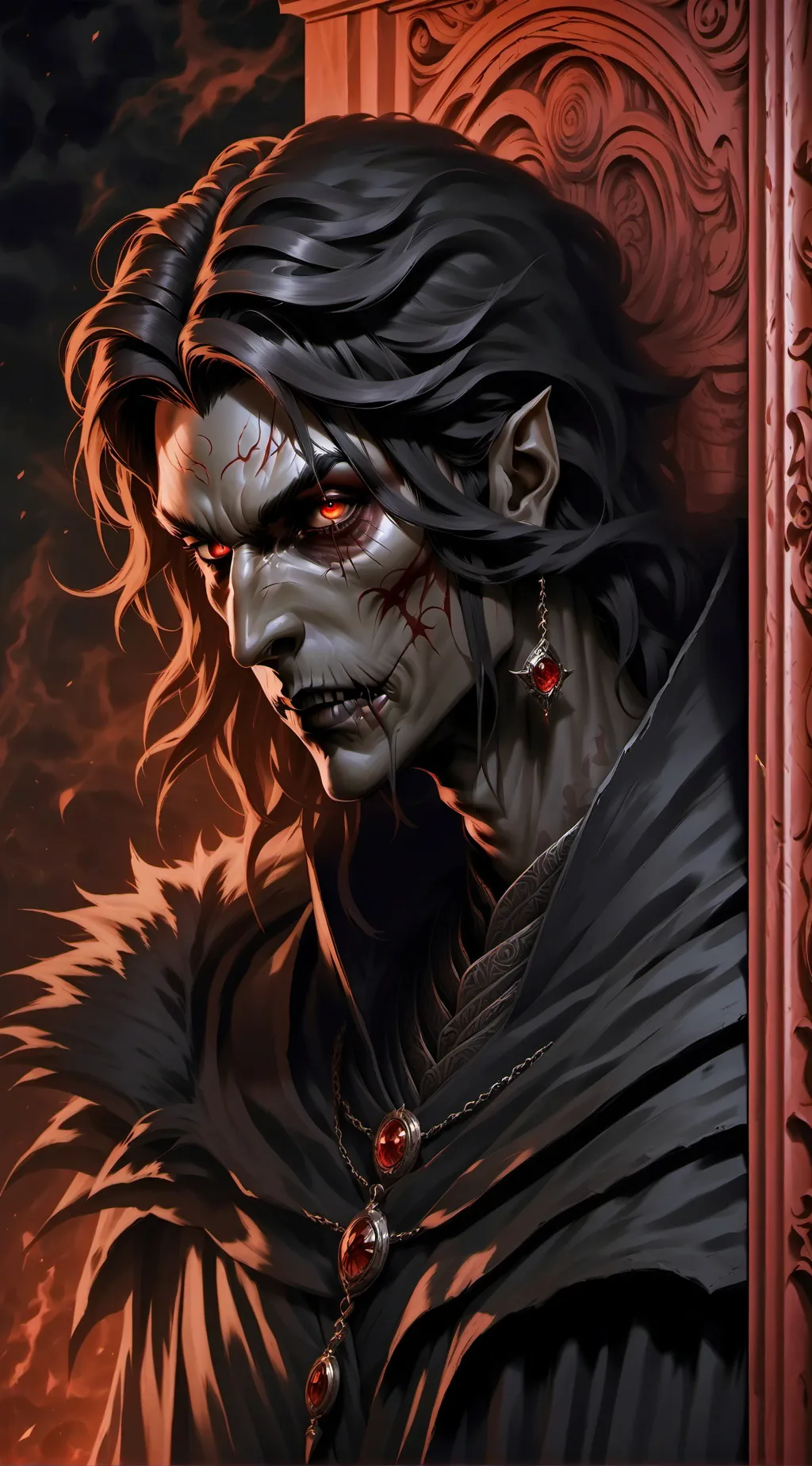 ai character: The great horror. background