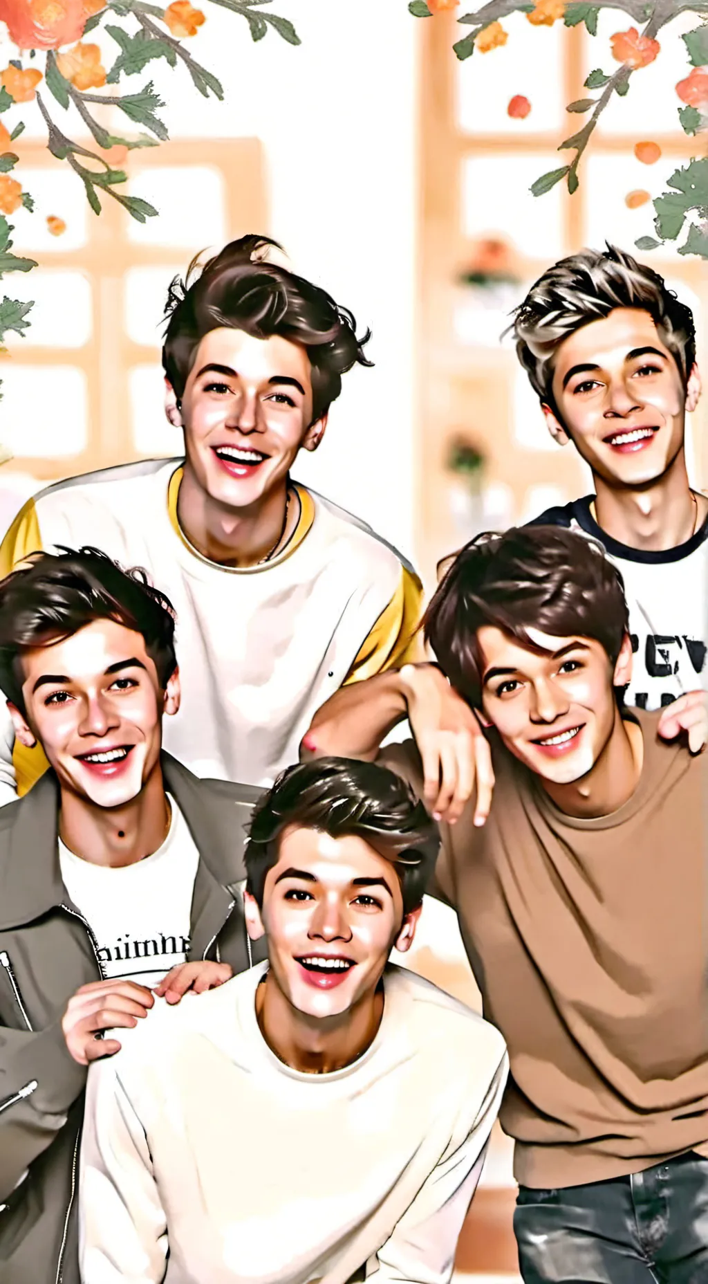 ai character: One direction  background