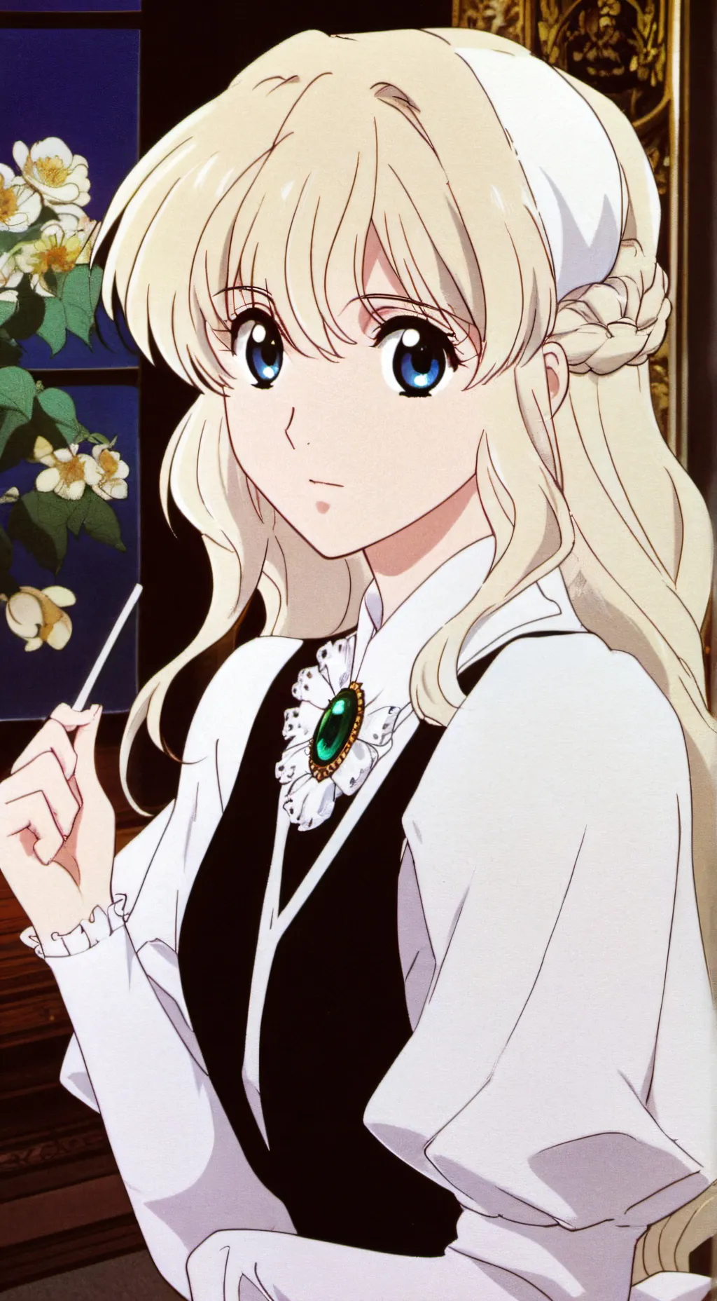 ai character: Alison Commaprime background