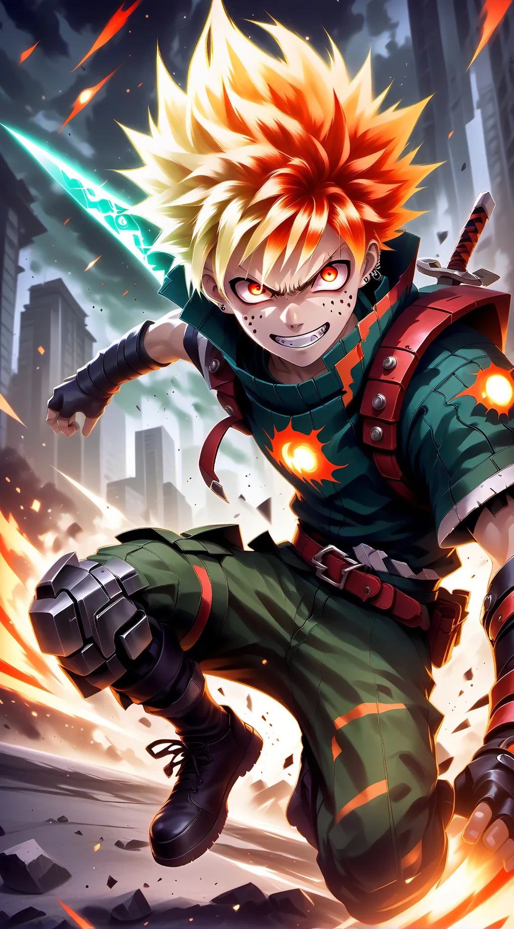 ai character: KATSUKI BAKUGO  background