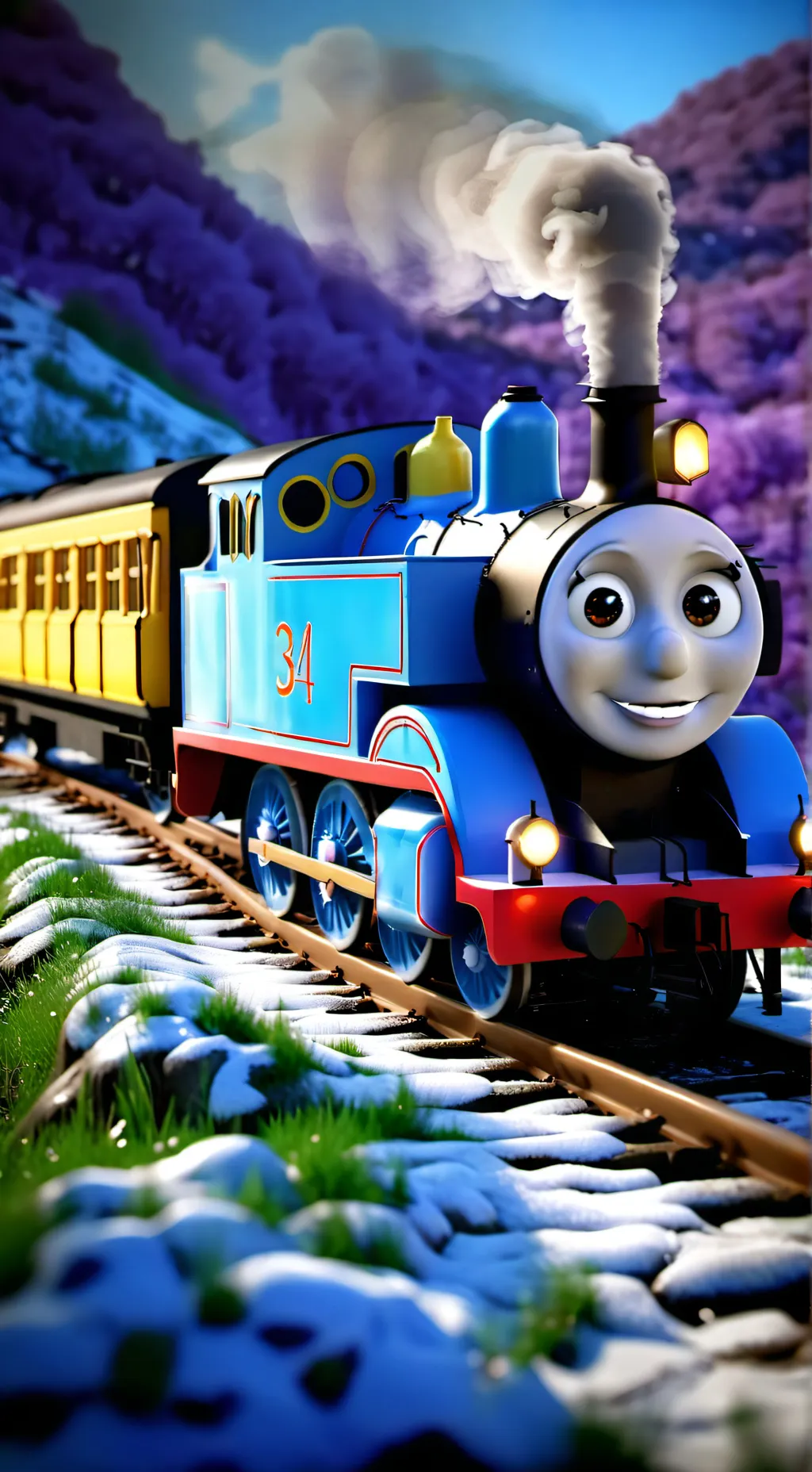 ai character: thomas the train background
