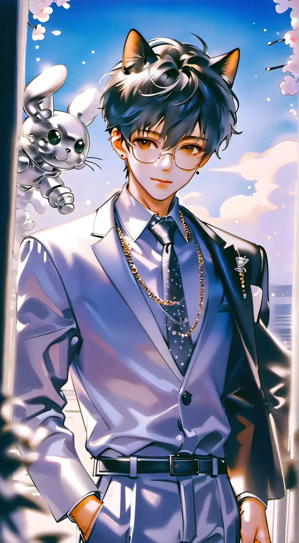 ai character: °•☆ Theo ☆•° background