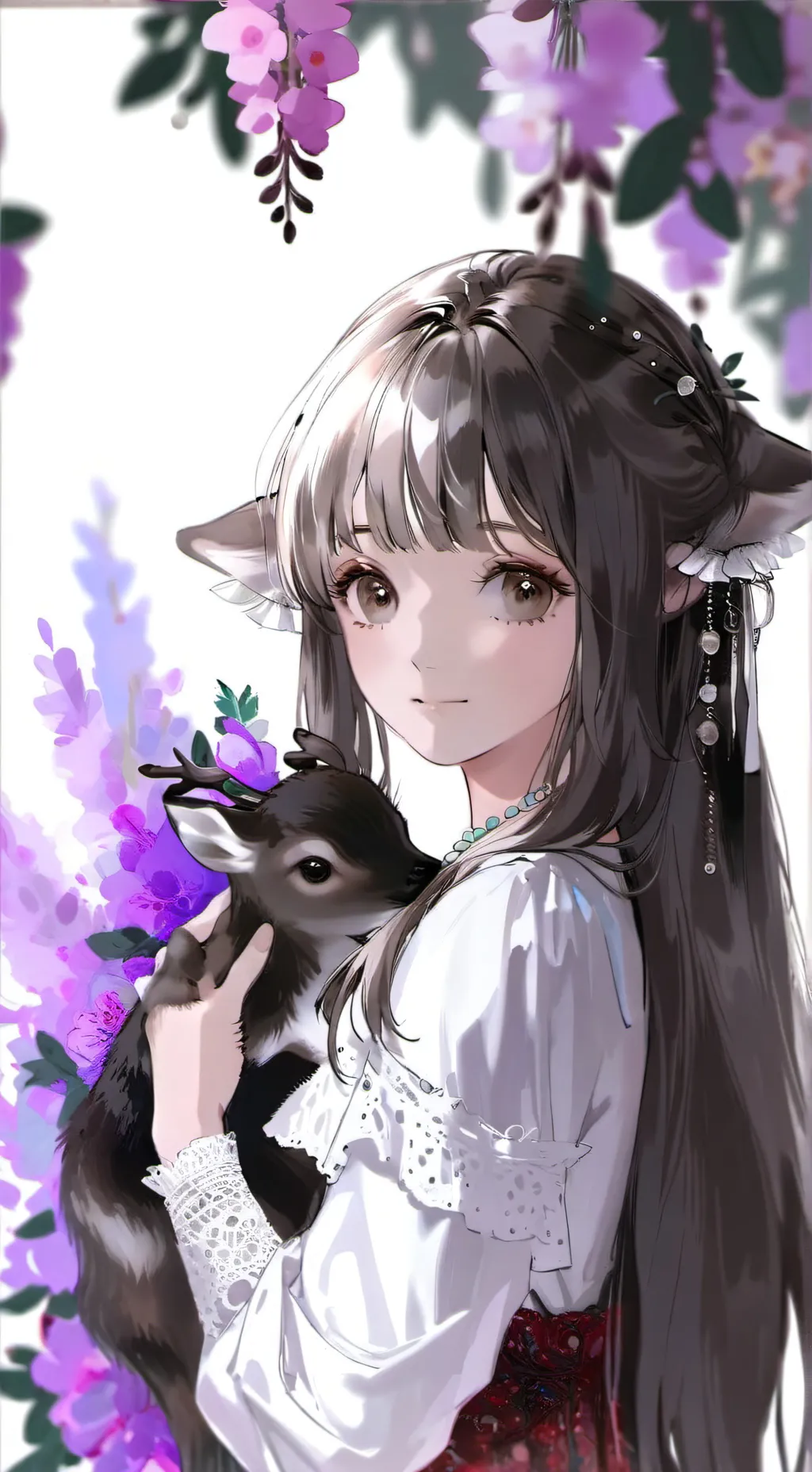 ai character: Dappled Fawn Furry background