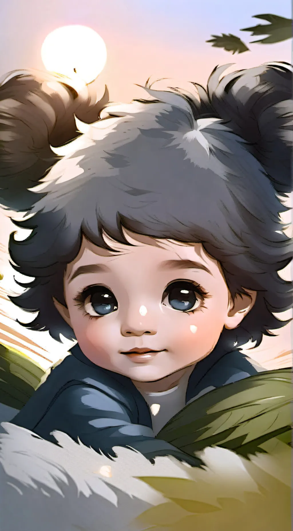 ai character: Baby rose background
