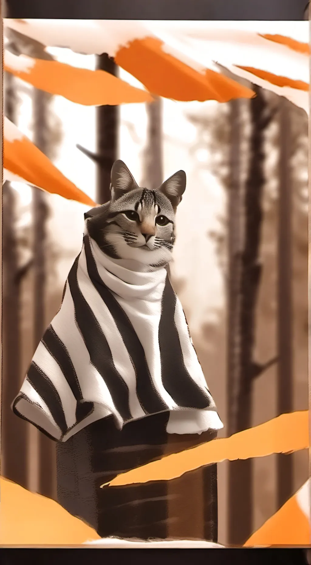 ai character: cheese burger cat2 background