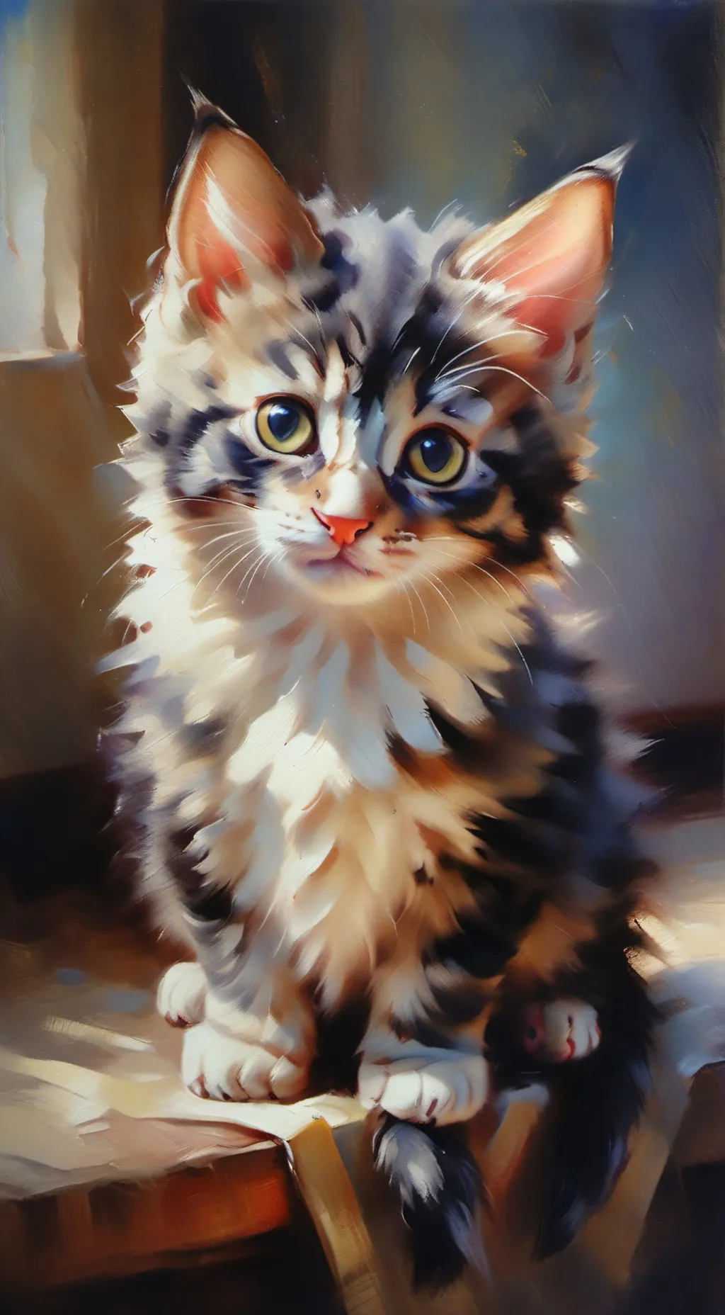 ai character: kitten?? background