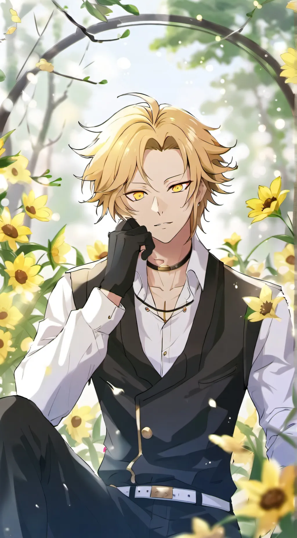 ai character: Denki Kaminari background