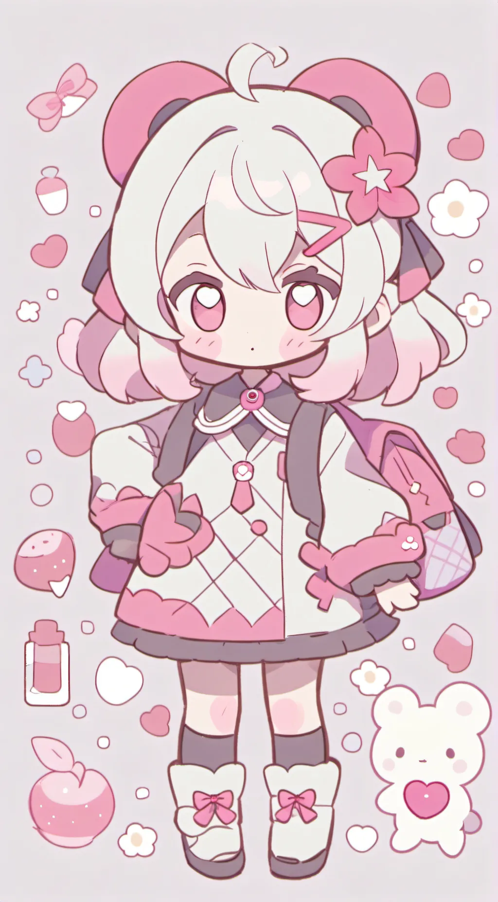 ai character: Cherry blossom  background