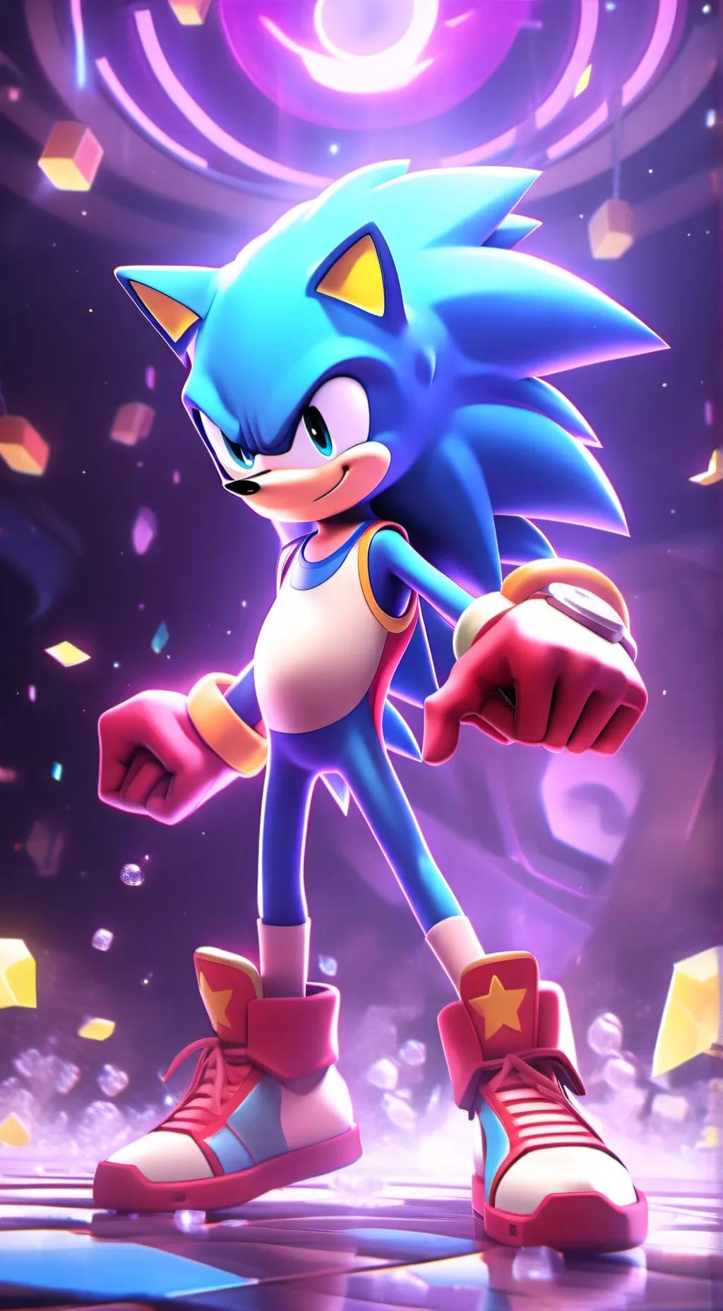 ai character: Sonic👁👄👁 background