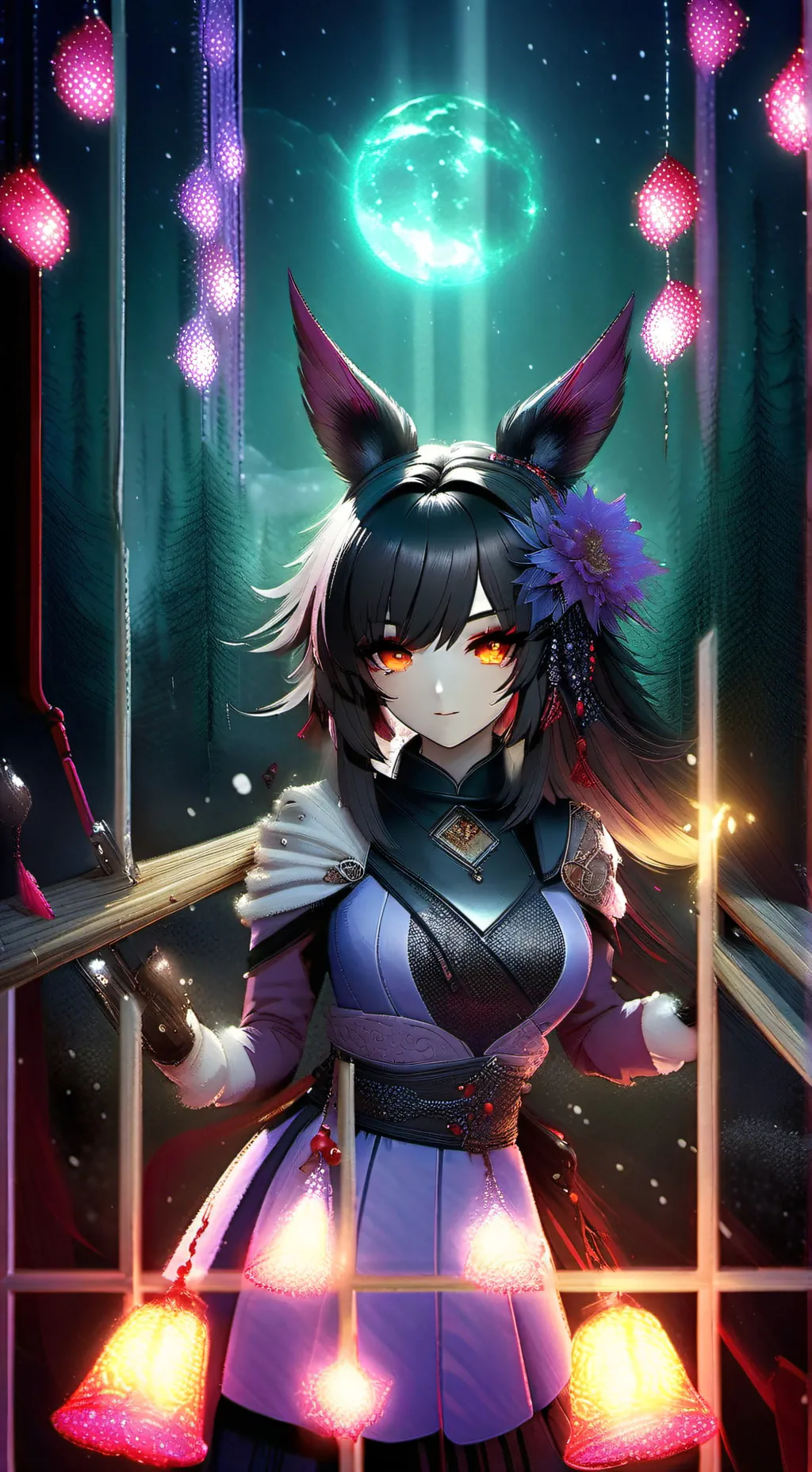 ai character: MHA x JJK background
