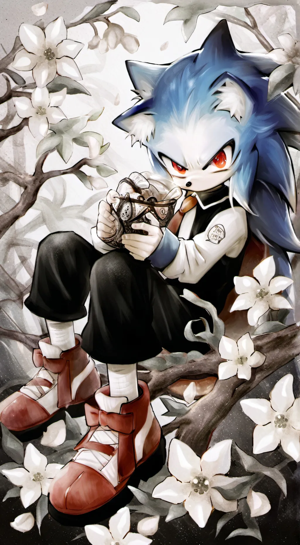 ai character: Sonic garden background