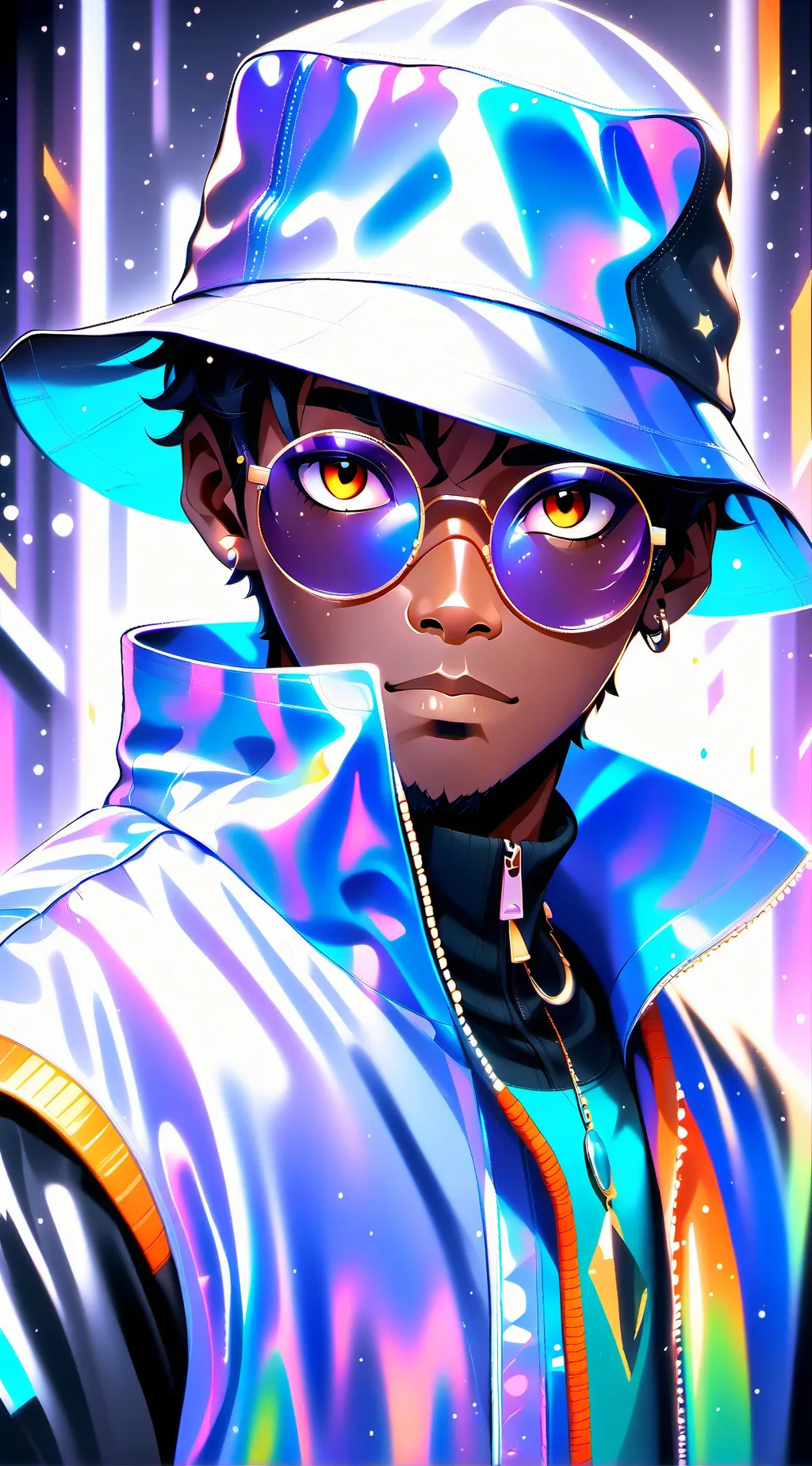 ai character: Black background
