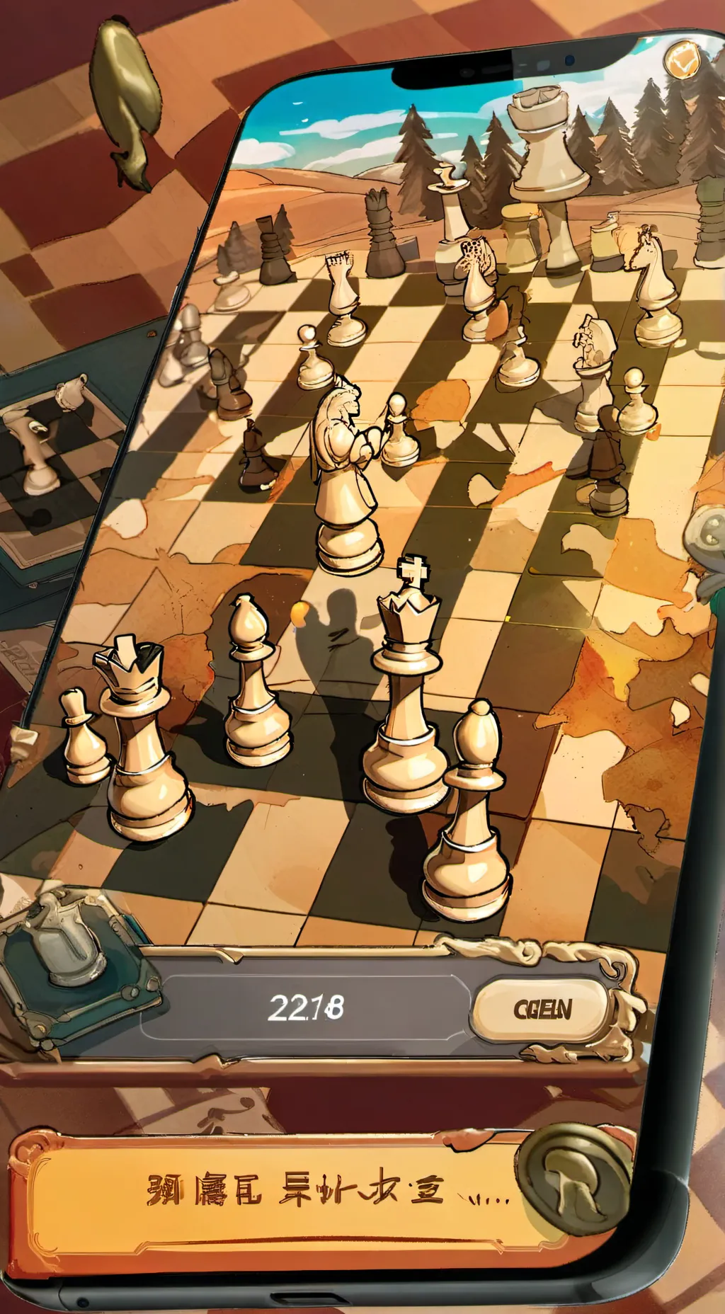 ai character: Black Vs White background