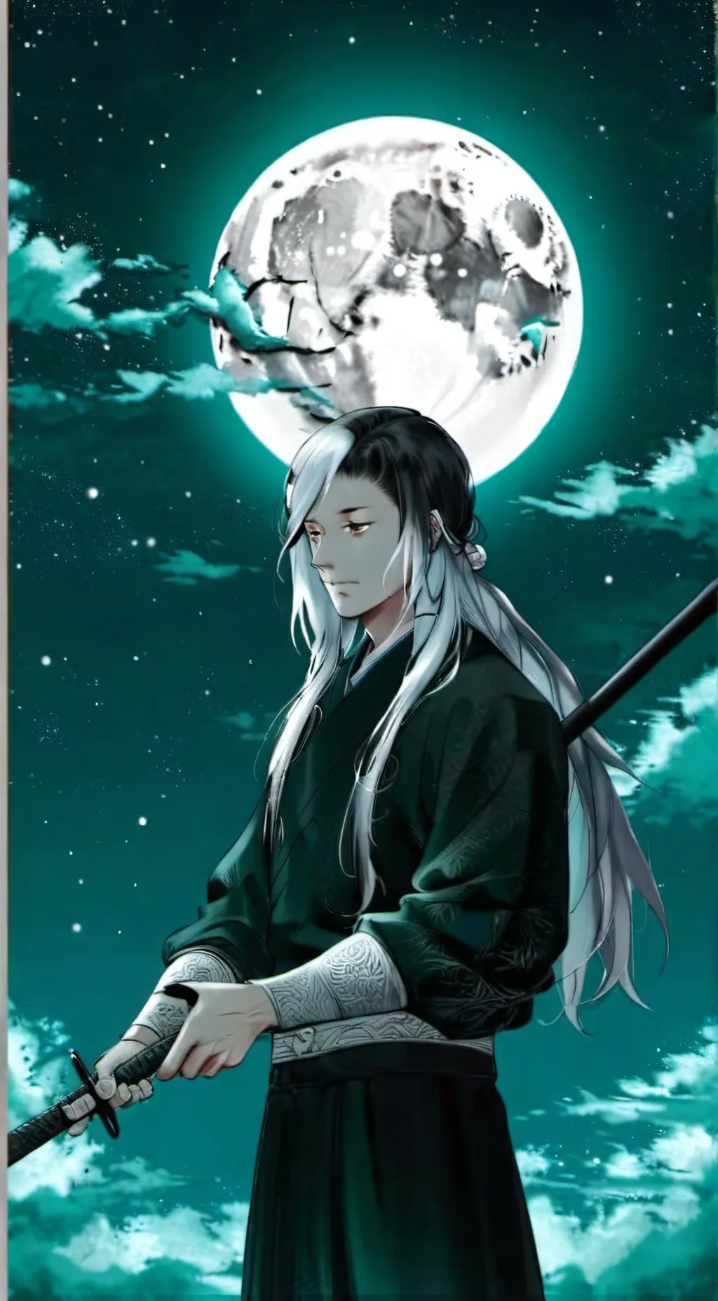 ai character: demon slayer  background