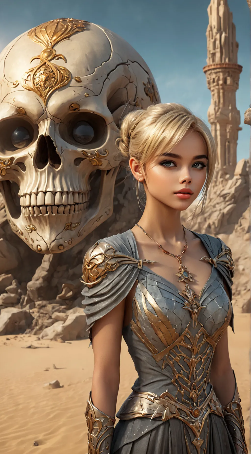 ai character: Queen of Skulls background