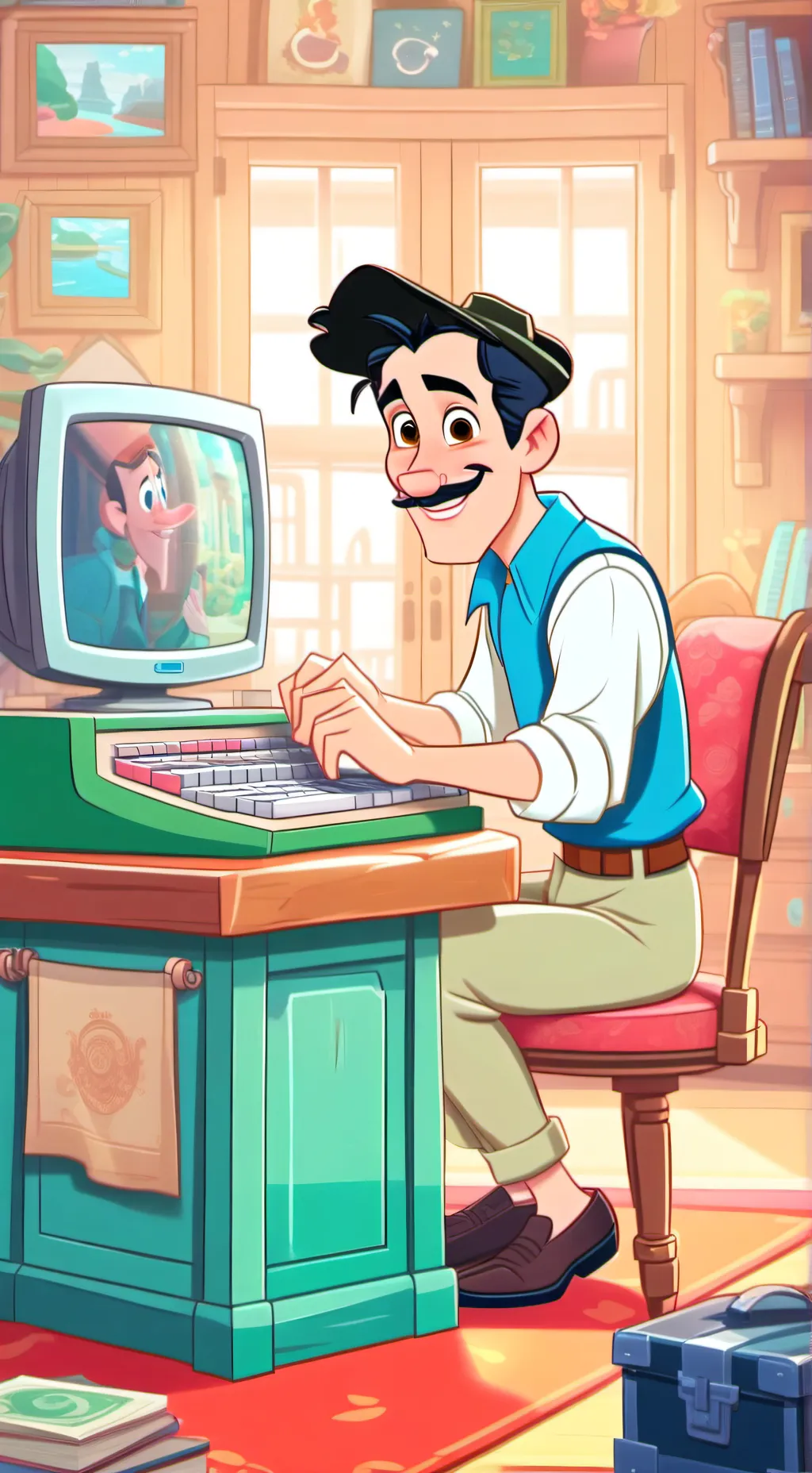 ai character: type this background